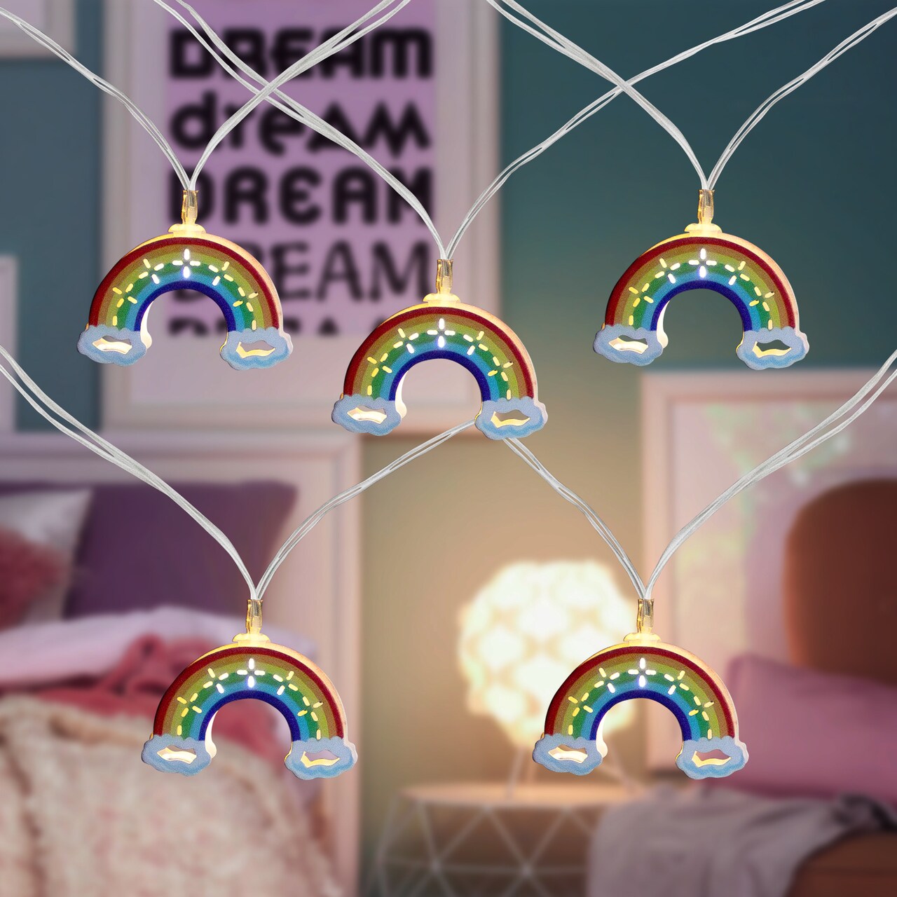 Northlight Rainbows in Clouds Christmas Light Set - 3.25' Clear Wire - 10ct